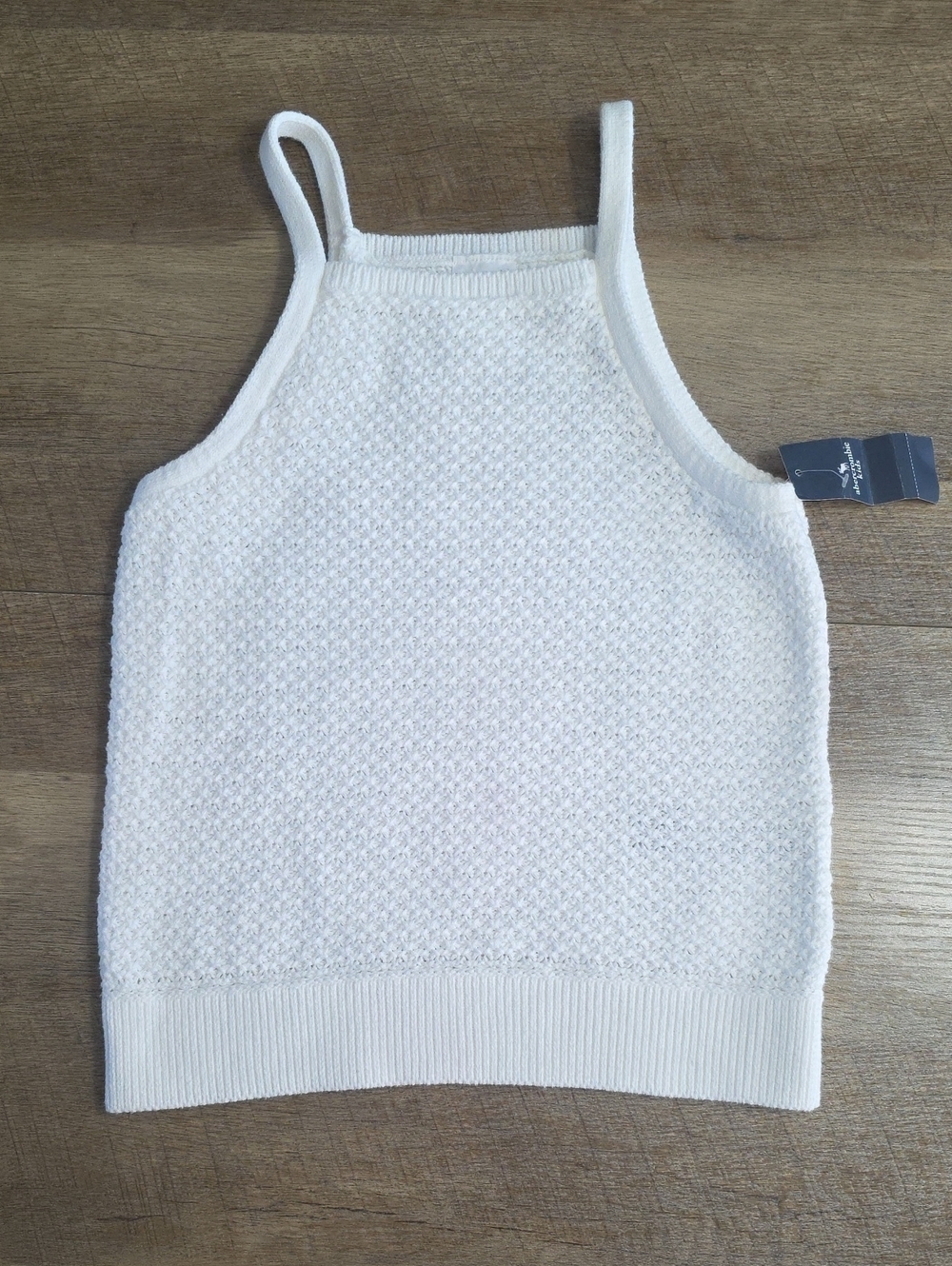 Abercrombie Kids- White Knit Tank Sweater. Size 13/14. NWT